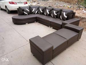 Brand new L shape sofa set with stylish couch