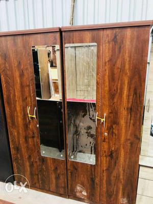 Brown Wooden 4-door Wardrobe in New