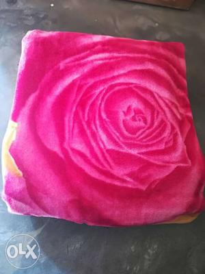 Pink And White Floral Pillow