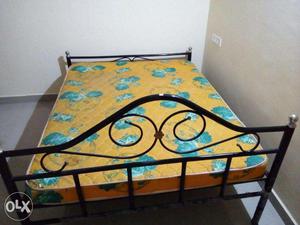 Queen Size Iron Bed with Mattress available for sale in