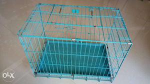 3 month used medium size folding dog cage size H