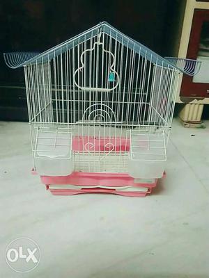 Beautiful pink colour cage `