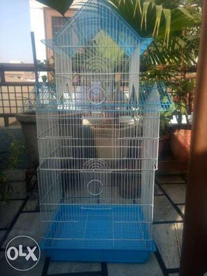 Brand new best quality bird cage with filling cups and wood