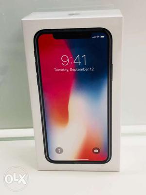 IPhone X 64 Gb Space Grey sealed box with Indian bill &