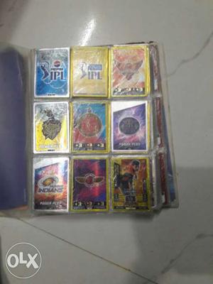 7 ipl logo cards and 2 slam attax gold cards and