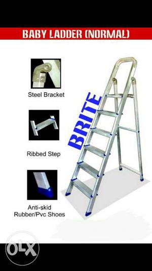 Aluminium ladder 5 feet steel bracket non skid