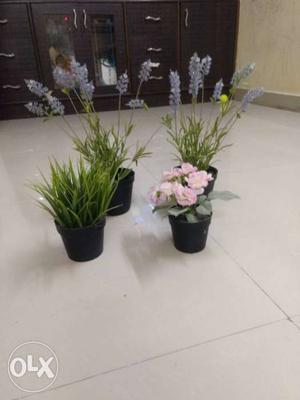 Artificial flower with pots