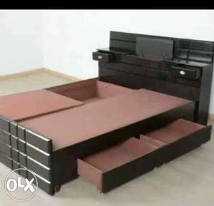Black New queen size with storage bed in wholesale price