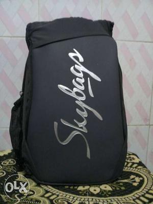 Black Skybags Leather Backpack