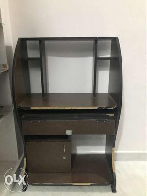 Black Wooden Desk With Chair