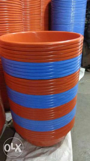 Blue And Orange Plastic Basin Lot