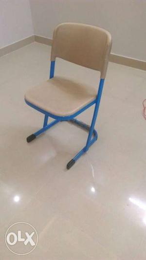 Blue And gray Metal kid Chair