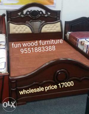 Brand new teak wood cot with head storage selling wholesale
