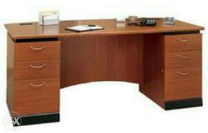 Brown Wooden 6-drawer.office table