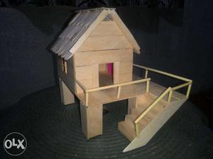 Brown Wooden House Miniature