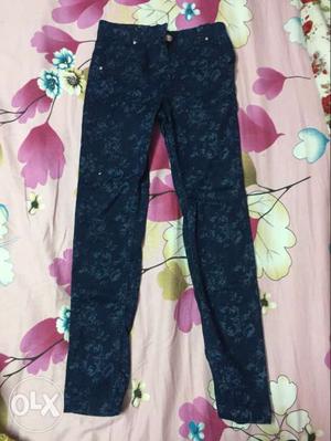 Cotton flower print brand new jeans for 10 year
