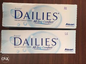 Daily dispoasable contact lenses power (-3) and