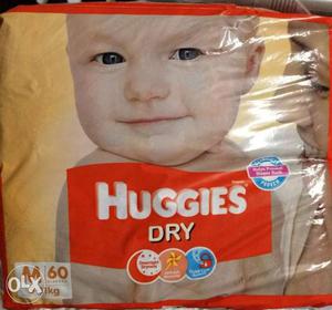 Huggies baby dry, pack of 60 pieces (M size
