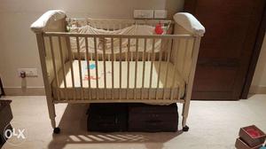 Imported Baby Cot with orthopedic mattress - for newborn to