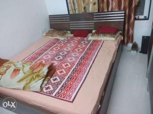 King size bed with century mattress, storage