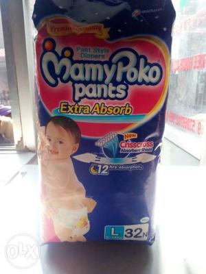 Mamy Poko Pants Size Large 32 PCs. Only RS. 380/-