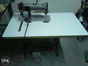 Merrit White and Grey Sewing Machine with Motor.Good