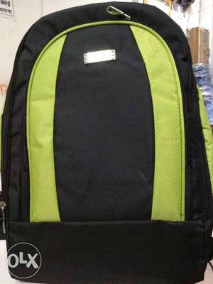 New Green And Black Backpack