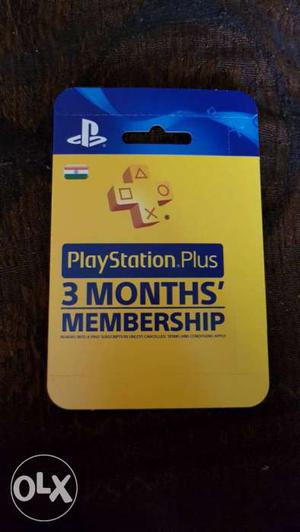 Play station4...three months membership card...