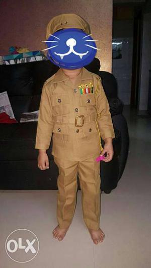 Police dress for Kid. Size suitable for 2 to 5 yrs old kid.