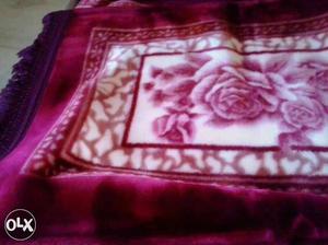 Purple And Pink Floral blanket pillow set untouched from