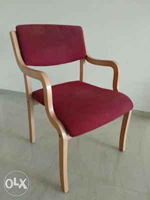 Red And White Wooden Chair