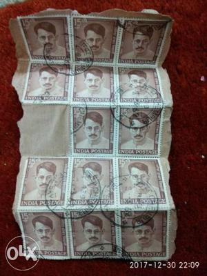 Set of 14 Ganesh Shankar vidhyarthi stamps 