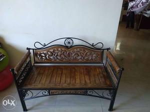 Solid wood handcrafted wooden iron sofa set,set