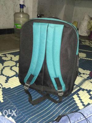 Teal And Black Backpack