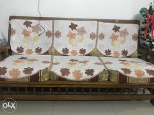 Teek wood sofa 5 seater in excellent condition with