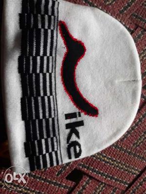 White And Red Knit Cap