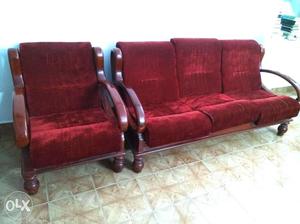 Wooden sofa set (3+1+1)