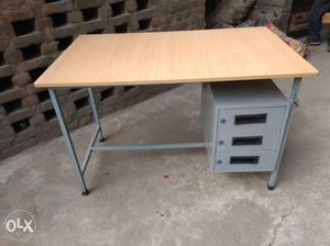 Wooden top and iron sheet table 4'*2'