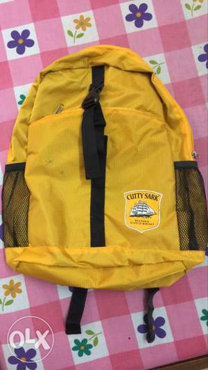 Yellow And Black Cutty Sark Backpack
