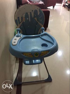Baby's Gray And Blue Highchair