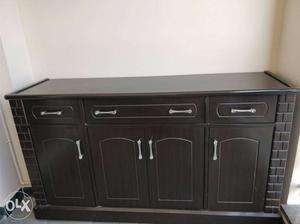 Black Wooden Cabinet With Drawer