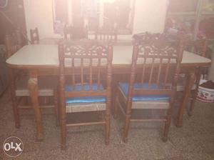 Pure Sangwan wooden dining table with 06 chairs,
