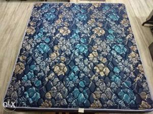 Quilted Blue, Brown, And Green Floral Mattress