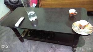 Rectangular Black Wooden Coffee Table