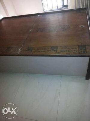 Wooden bed box type with storage facility for