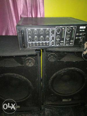 (AHUJA)Amplifier TZA-700W, 2 SPEAKER'S 300W EACH.