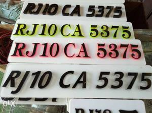 Acrylic laser cutting number plate Bharat car accessories