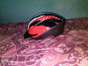 Black And Red Bicycle Helmet