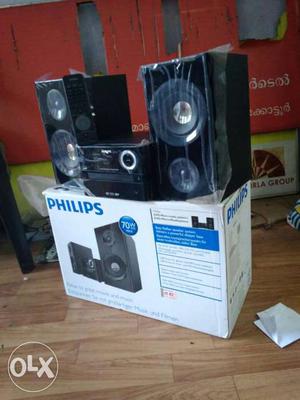 Black Philips Home Theater System With Box NOT USED