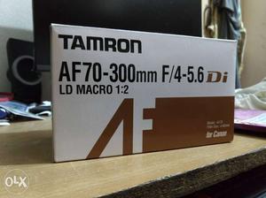 Black Tamron AFmm F/4 5.6Di Camera Lens For Canon